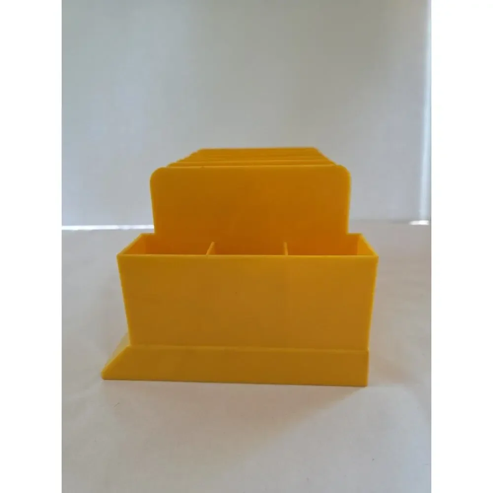 Max Klein plastic yellow desk accessory vintage MCM retro pen holder
